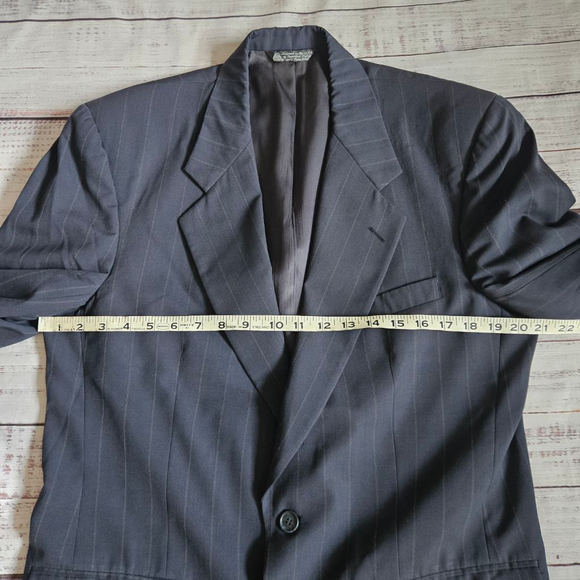 Vintage Christian Dior Monsieur Pure Wool Pinstripe Blazer Jacket Mens - Picture 4 of 8